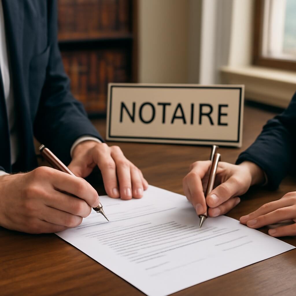 Acte de cautionnement signature chez le notaire