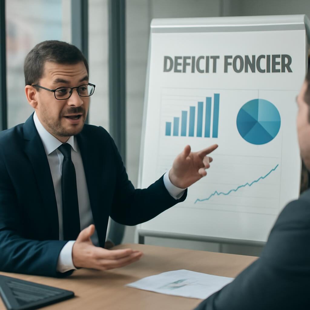 Conseiller présentant le mécanisme du déficit foncier