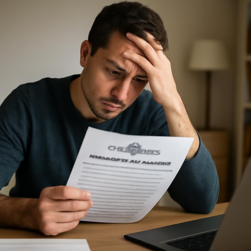 Personne consultant un document de régularisation Banque de France