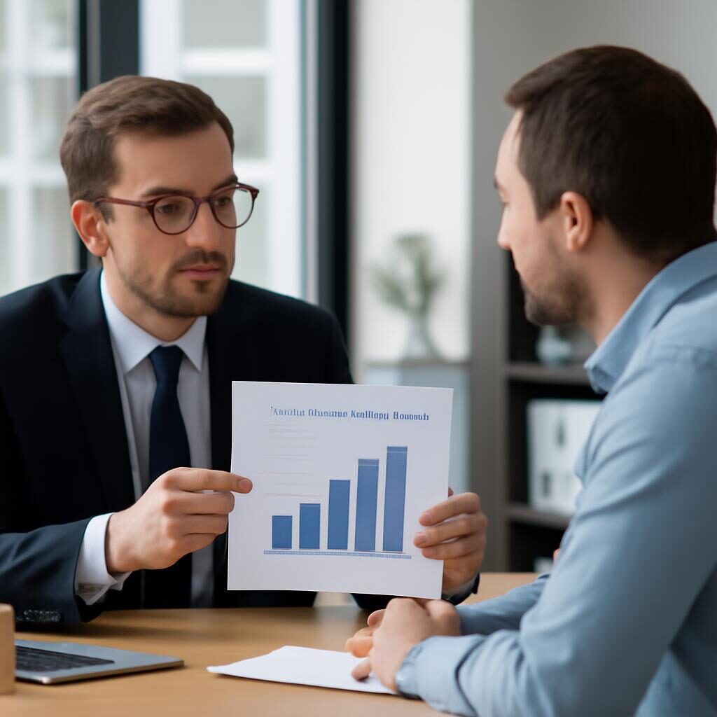 Conseiller bancaire discutant régularisation avec un client