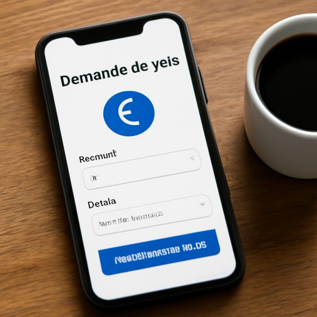 Demande de prêt personnel sans justificatif sur smartphone