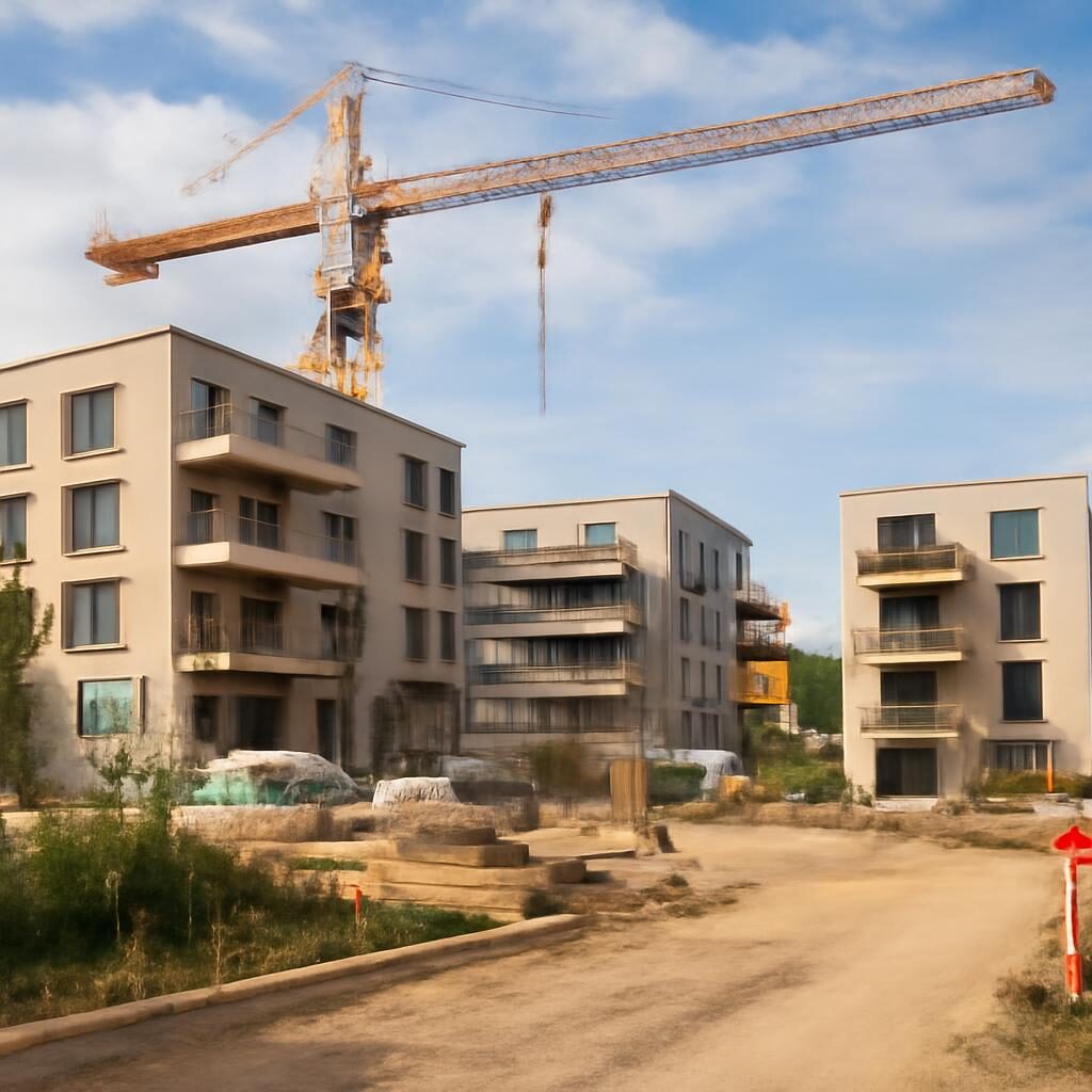 Chantier de construction de logements neufs éligibles PTZ