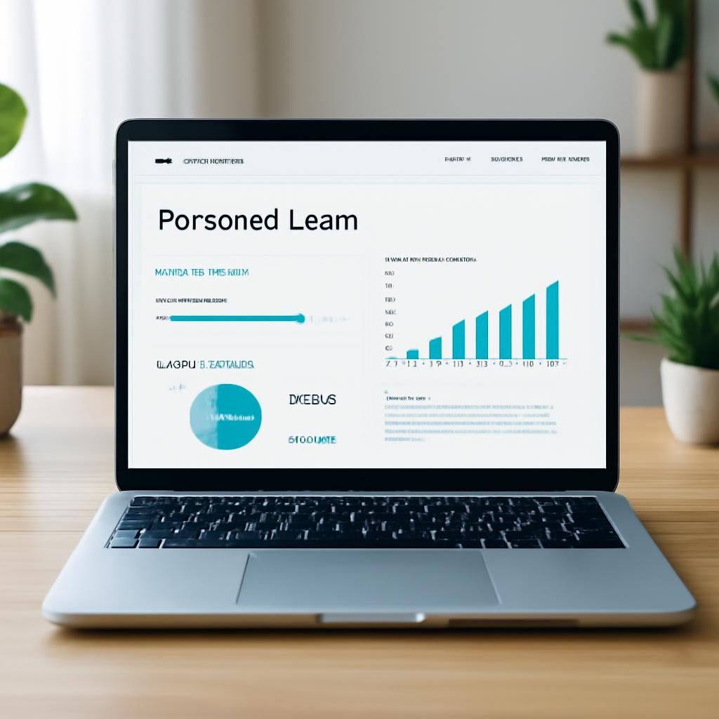 Simulation prêt personnel banque en ligne sur laptop